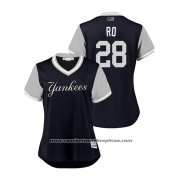 Camiseta Beisbol Mujer New York Yankees Austin Romine 2018 LLWS Players Weekend Ro Azul