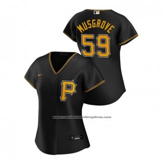 Camiseta Beisbol Mujer Pittsburgh Pirates Joe Musgrove 2020 Replica Alterno Negro