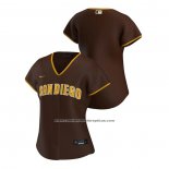 Camiseta Beisbol Mujer San Diego Padres Replica 2020 Road Marron