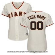 Camiseta Beisbol Mujer San Francisco Giants Personalizada Blanco