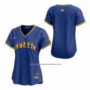 Camiseta Beisbol Mujer Seattle Mariners City Connect Limited Azul