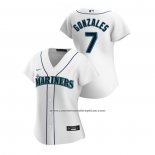 Camiseta Beisbol Mujer Seattle Mariners Marco Gonzales 2020 Replica Primera Blanco
