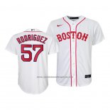 Camiseta Beisbol Nino Boston Red Sox Eduardo Rodriguez Replica 2021 Blanco