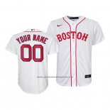 Camiseta Beisbol Nino Boston Red Sox Personalizada Replica 2021 Blanco
