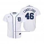 Camiseta Beisbol Nino Detroit Tigers Jeimer Candelario Replica Primera Blanco