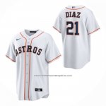Camiseta Beisbol Nino Houston Astros Yainer Diaz Primera Replica Blanco