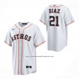 Camiseta Beisbol Nino Houston Astros Yainer Diaz Primera Replica Blanco