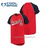 Camiseta Beisbol Nino Los Angeles Angels Personalizada Stitches Rojo Azul