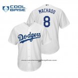 Camiseta Beisbol Nino Los Angeles Dodgers Manny Machado Cool Base Primera Blanco