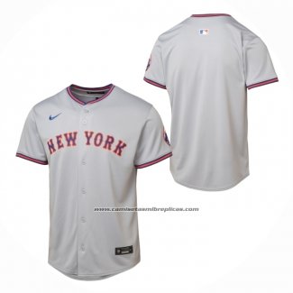 Camiseta Beisbol Nino New York Mets Segunda Limited Gris