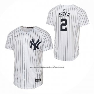 Camiseta Beisbol Nino New York Yankees Derek Jeter Primera Game Blanco