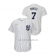 Camiseta Beisbol Nino New York Yankees Mickey Mantle Cooperstown Collection Primera Blanco