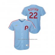 Camiseta Beisbol Nino Philadelphia Phillies Andrew Mccutchen Cooperstown Collection Road Azul