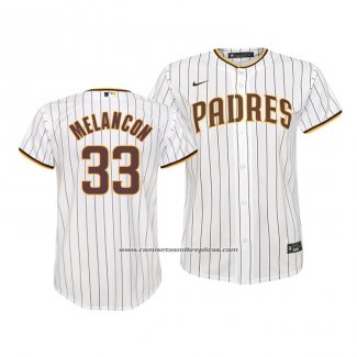 Camiseta Beisbol Nino San Diego Padres Mark Melancon Replica Primera Blanco