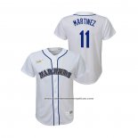 Camiseta Beisbol Nino Seattle Mariners Edgar Martinez Cooperstown Collection Primera Blanco