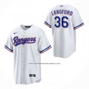 Camiseta Beisbol Nino Texas Rangers Wyatt Langford Primera Replica Blanco