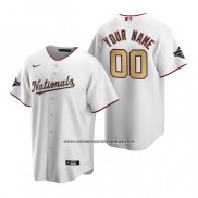 Camiseta Beisbol Nino Washington Nationals Personalizada 2020 Gold Program Replica Blanco